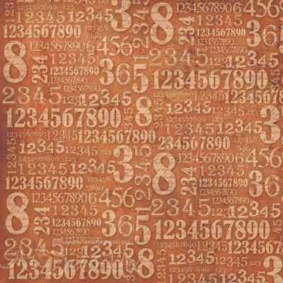Салфетка рисовая для декупажа "Цифры" 1 лист, 50x50 см.