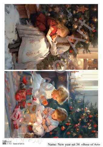 Карта для декупажа А4 NEW YEAR SET 34