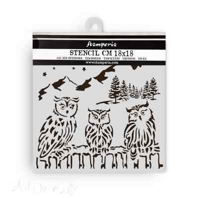 ПРЕДЗАКАЗ Трафарет "THE OWLS HOWSE", 18*18см.    
