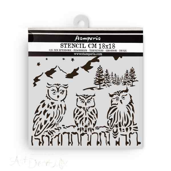 ПРЕДЗАКАЗ Трафарет "THE OWLS HOWSE", 18*18см.    