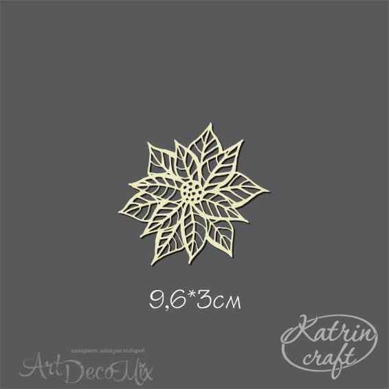 Чипборд Пуансеттия цветок