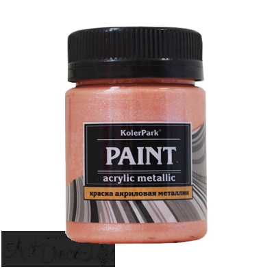 Краска акриловая декоративная металлик, 50мл. Розовый жемчуг