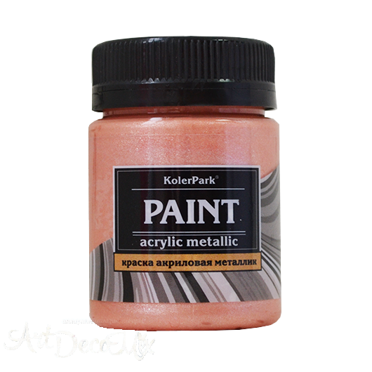 Краска акриловая декоративная металлик, 50мл. Розовый жемчуг