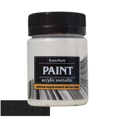 Краска акриловая декоративная металлик, 50мл. Лунный жемчуг