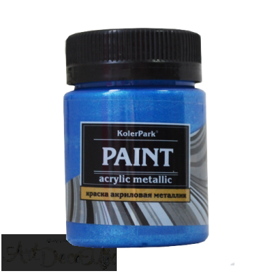 Краска акриловая декоративная металлик, 50мл. Лазурит