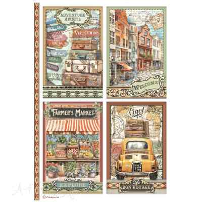 БУМАГА РИСОВАЯ STAMPERIA "ART OF TRAVELLING" А4  
