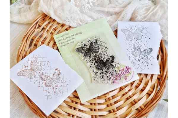 Штамп фоновый "Взмах крыльев"