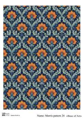 Карта для декупажа А4 MORRIS PATTERN 24