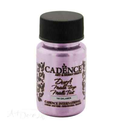 Краска акриловая, металлик, "Dora", CADENCE, бриллиантовый блеск, 50 мл, цвет 144 Цикламен