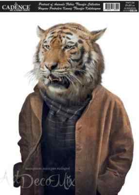 Трансфер Cadence по ткани "Тигр", размер 21 х 30 см. 