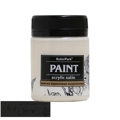 Краска акриловая сатиновая, 50мл. Молоко
