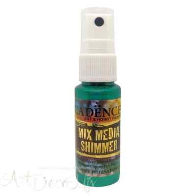 Чернильная краска-спрей металлик Cadence Mix Media Shimmer Metallic Spray Ink Paint, 25 ml зеленый  MMS-010