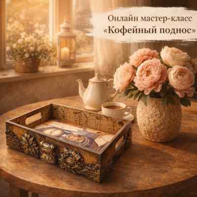 Онлайн мастер-класс Ольги Ситар "КОФЕЙНЫЙ ПОДНОС" 
