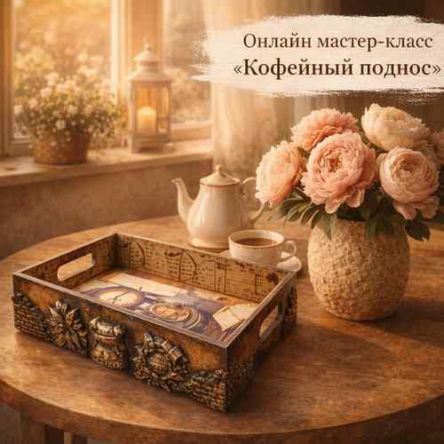 Онлайн мастер-класс Ольги Ситар "КОФЕЙНЫЙ ПОДНОС" 