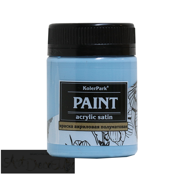Краска акриловая сатиновая, 50мл. Голубая