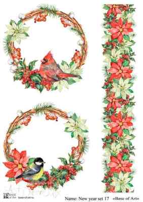 Карта для декупажа А4 New year set 17