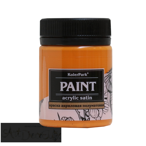 Краска акриловая сатиновая, 50мл. Янтарь