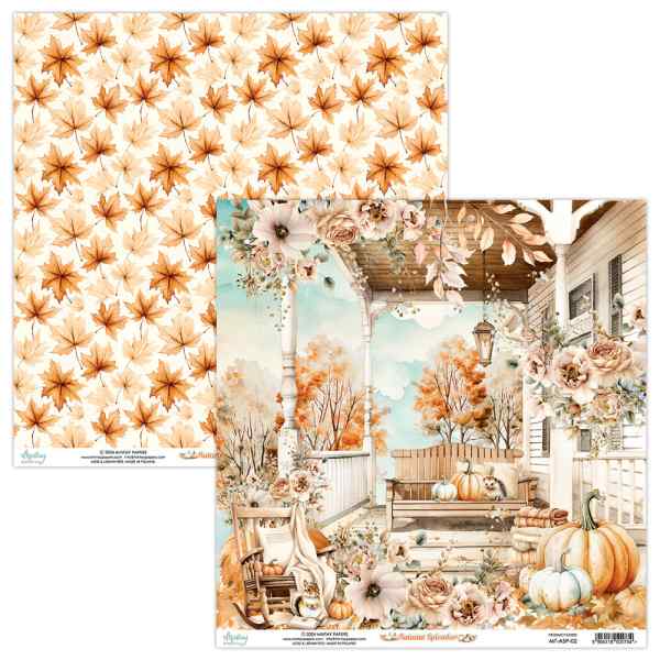 БУМАГА ДЛЯ СКРАПБУКИНГА "AUTUMN SPLENDOR" 30*30см.  