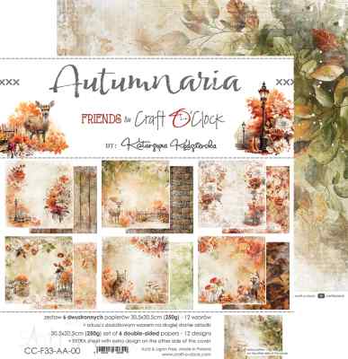 ПРЕДЗАКАЗ НАБОР БУМАГИ ДЛЯ СКРАПБУКИНГА "AUTUMNARIA" 30*30см. 6 ЛИСТОВ 