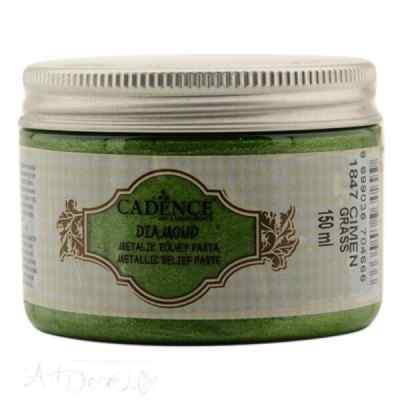 Рельефная паста-металлик Cadence Diamond Metallic Relief Paste, 150 ml. Светло-зеленый