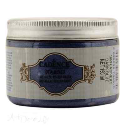 Рельефная паста-металлик Cadence Diamond Metallic Relief Paste, 150 ml. Темно-синяя