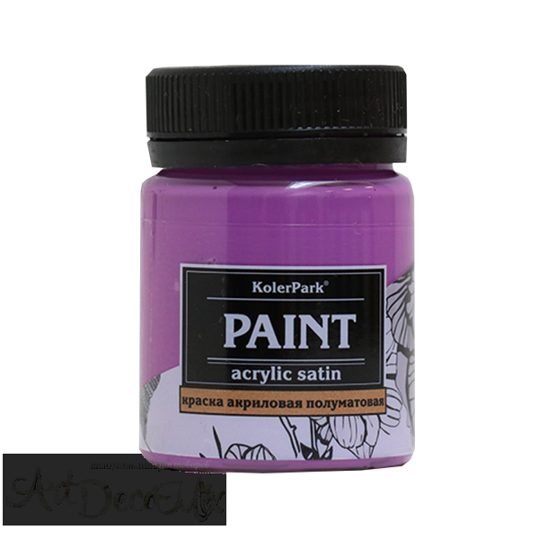 Краска акриловая сатиновая, 50мл. Пурпур