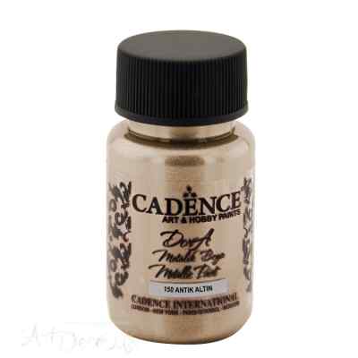 Краска акриловая, металлик, "Dora", CADENCE, бриллиантовый блеск, 50 мл, цвет 150 Античное золото