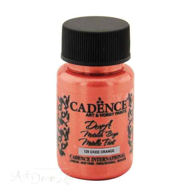 Краска акриловая Dora Metallic, 50мл, цвет Красный апельсин