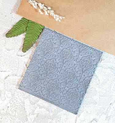Текстурный лист из резины "Дамаск 7" 9*9см.