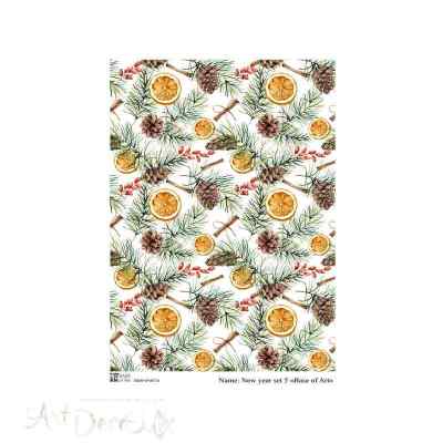 Карта для декупажа А4 New year set 5