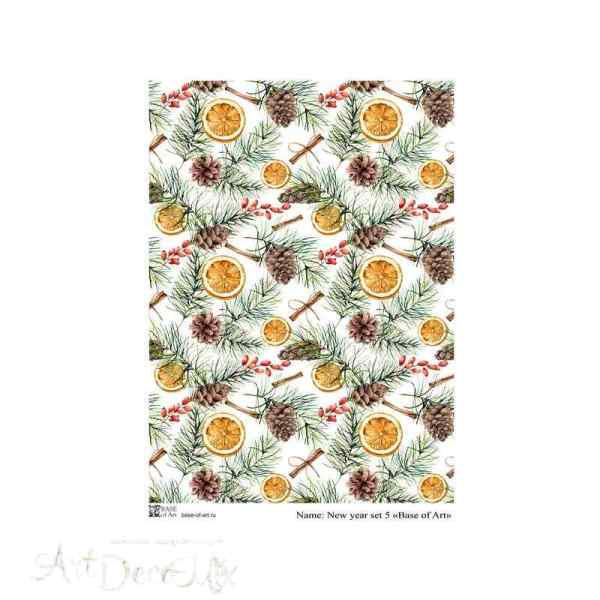 Карта для декупажа А4 New year set 5