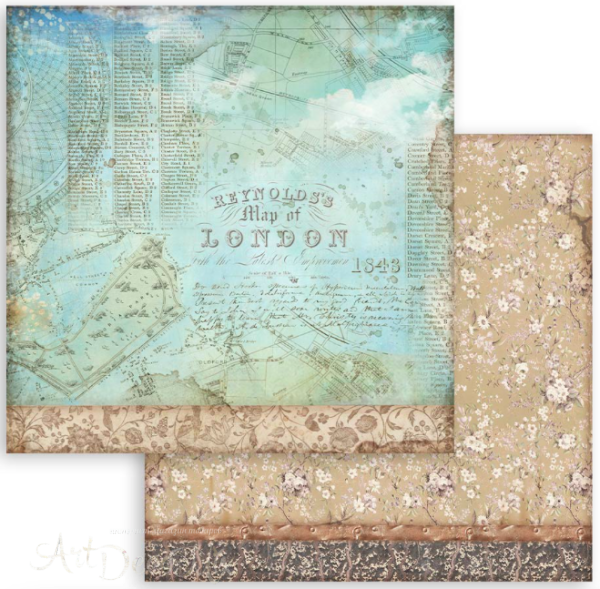 Бумага Карта Мира, коллекция Вокруг Света для скрапбукинга в магазине 