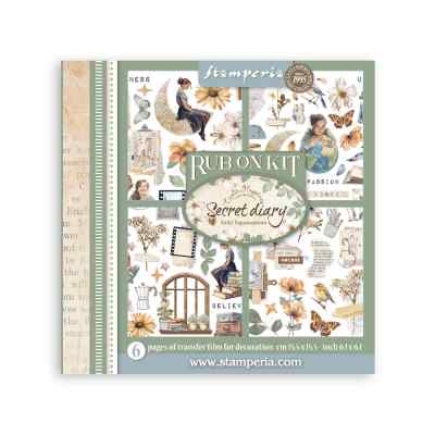 ПРЕДЗАКАЗ Набор натирок 15*15см. "ДНЕВНИК СЕКРЕТОВ" 6 листов           