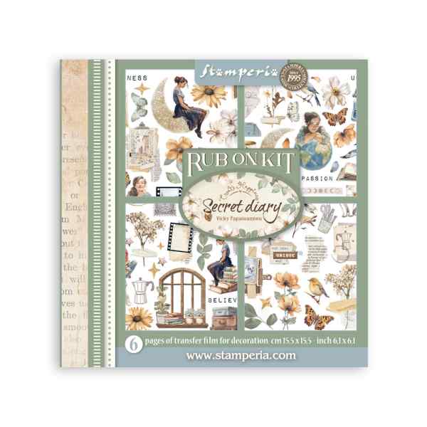 ПРЕДЗАКАЗ Набор натирок 15*15см. "ДНЕВНИК СЕКРЕТОВ" 6 листов           