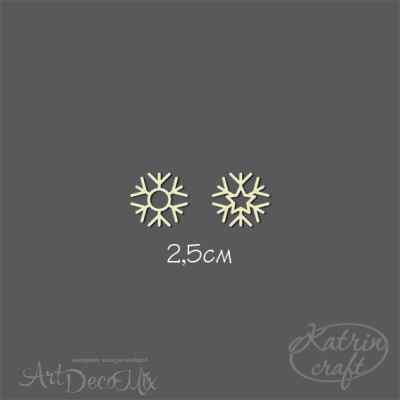Чипборд Две снежинки 2,5см