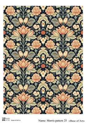 Карта для декупажа А4 MORRIS PATTERN 25