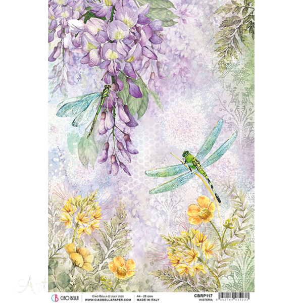 Бумага рисовая мини-формат "WISTERIA" А4