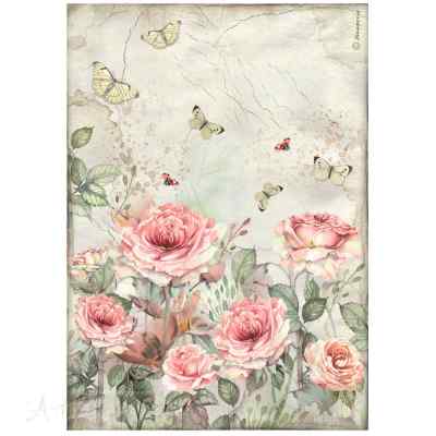 ПРЕДЗАКАЗ БУМАГА РИСОВАЯ STAMPERIA "HAUSE OF ROSES" А4   
