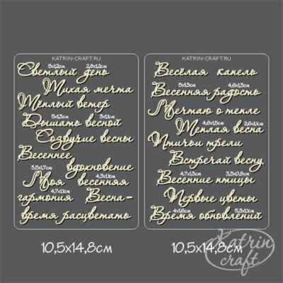 Чипборд "Набор Весна №7" 2шт. А6