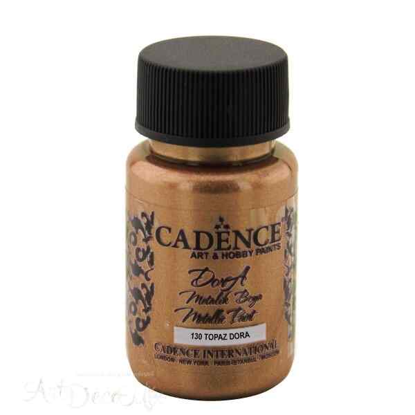  Краска акриловая, металлик, "Dora", CADENCE, бриллиантовый блеск, 50 мл, цвет 130 Топаз
