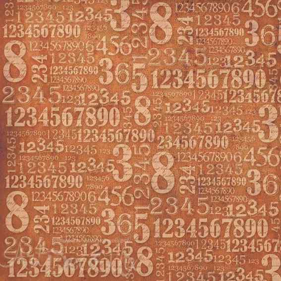 Салфетка рисовая для декупажа "Цифры" 1 лист, 50x50 см.