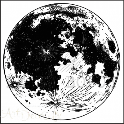 Штамп фотополимерный штамп "Луна"