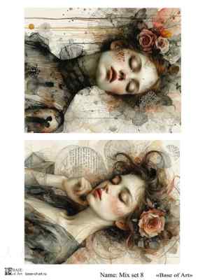 Карта для декупажа А4 Mix set 8