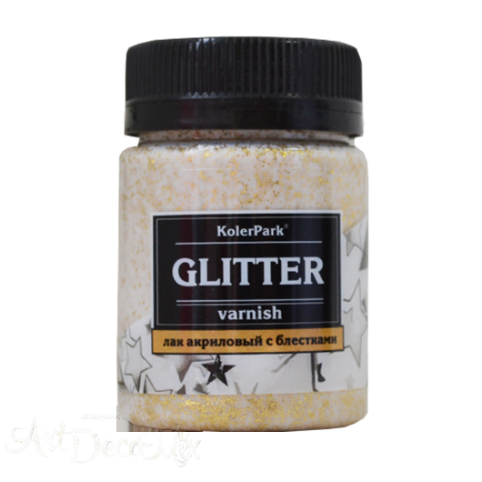 Лак акриловый глиттерный, золото 50 мл. Лак акриловый глиттерный, золото 50 мл.