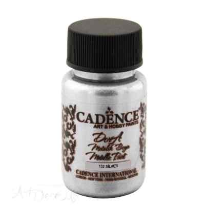 Краска акриловая Dora Metallic, 50мл, цвет Серебро 