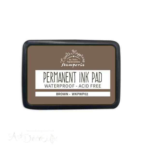 ПРЕДЗАКАЗ Чернильная подушечка Stamperia PERMANENT INK PAD Brown