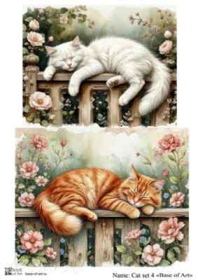 Карта для декупажа А4 Cat set 4