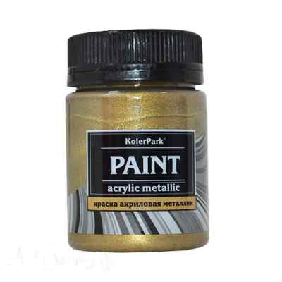 Краска акриловая декоративная металлик, 50мл. Античное золото 